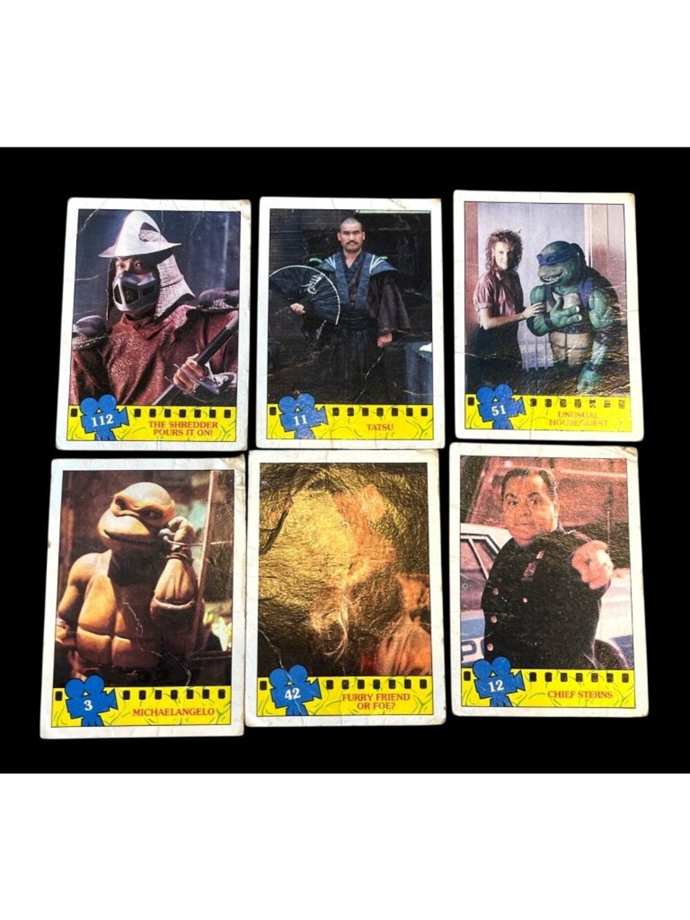 Teenage Mutant Ninja Turtles 1990 Movie Trading Cards Lot Of 9 Vintage Topps - Picture 3 of 4